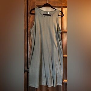 Nine West light olive green Ribbed Knit Dress